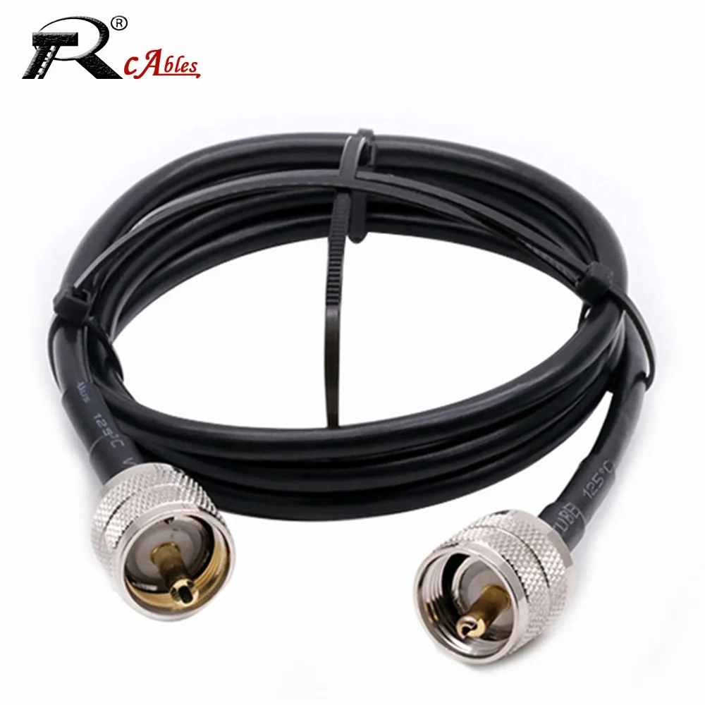 RG58 Przedłużacz antenowy UHF PL-259 męski do UHF SO-239 żeński PL259 Złącze pigtailowe do nadajnika CB Radio Ham Radio FM