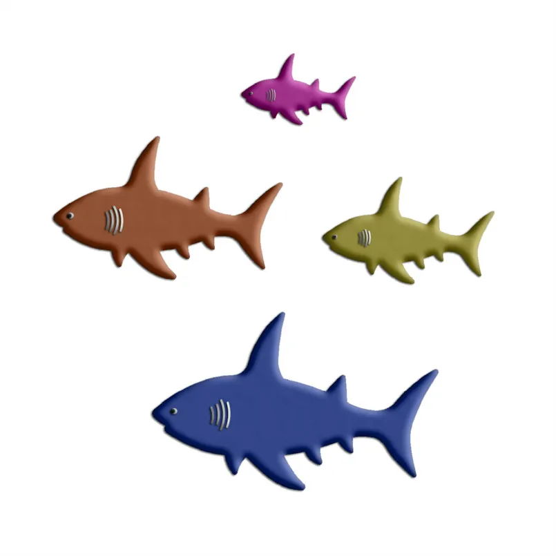 Four Specifications Cartoon Marine Animals,Big Shark,Plastic Molds,Cake Pastry Fondant Decorate Tools,Cookie Cutters