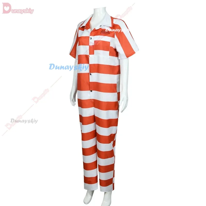 

COSda@Sofiaaa Mental Hospital Costume Prison Wardrobe Halloween Carnival Christmas Role Party Jumpsuit CosPlayCOSda@