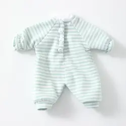 Cute 1/11 1/12 Doll Striped Pajamas Clothes Climbing Suit for GSC ob11 obitsu 11 Doll Jumpsuit for 1/12 BJD Doll Sleep Clothes