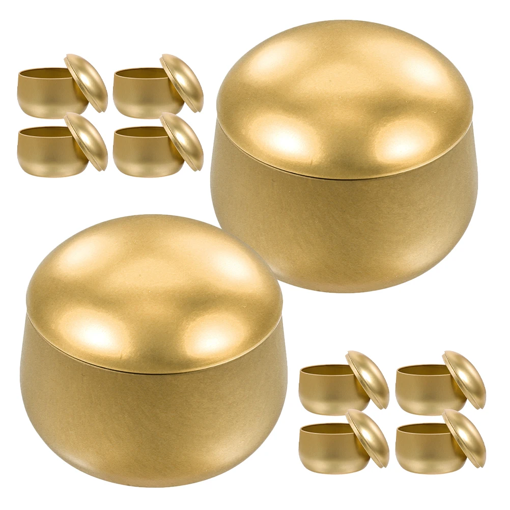 

10pcs Airtight Tea Canisters Cute Dome Shaped Tinplate Containers for Loose Leaf Tea Coffee Candy Storage Sealed Boxes