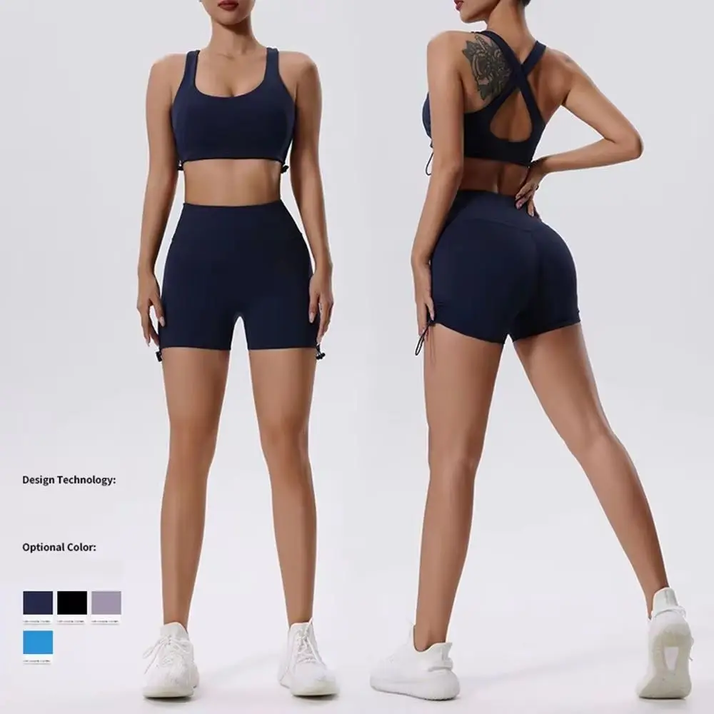 

Seamless Yoga Set Female Women's Crop Top Bra Leggings 2PCS Women Outfit Fitness Gym Workout Cycling Shorts Sport Wear Gym Suit
