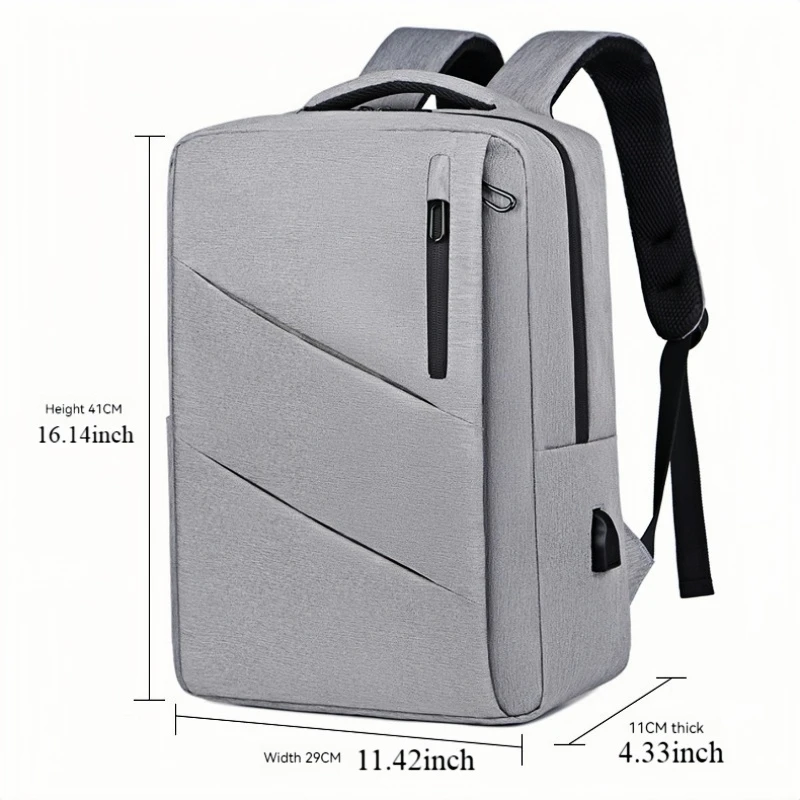 Imagem -02 - Mochila de Viagem Usb Expansível para Homens Bolsa para Laptop de Grande Capacidade Impermeável Negócios Escola Moda