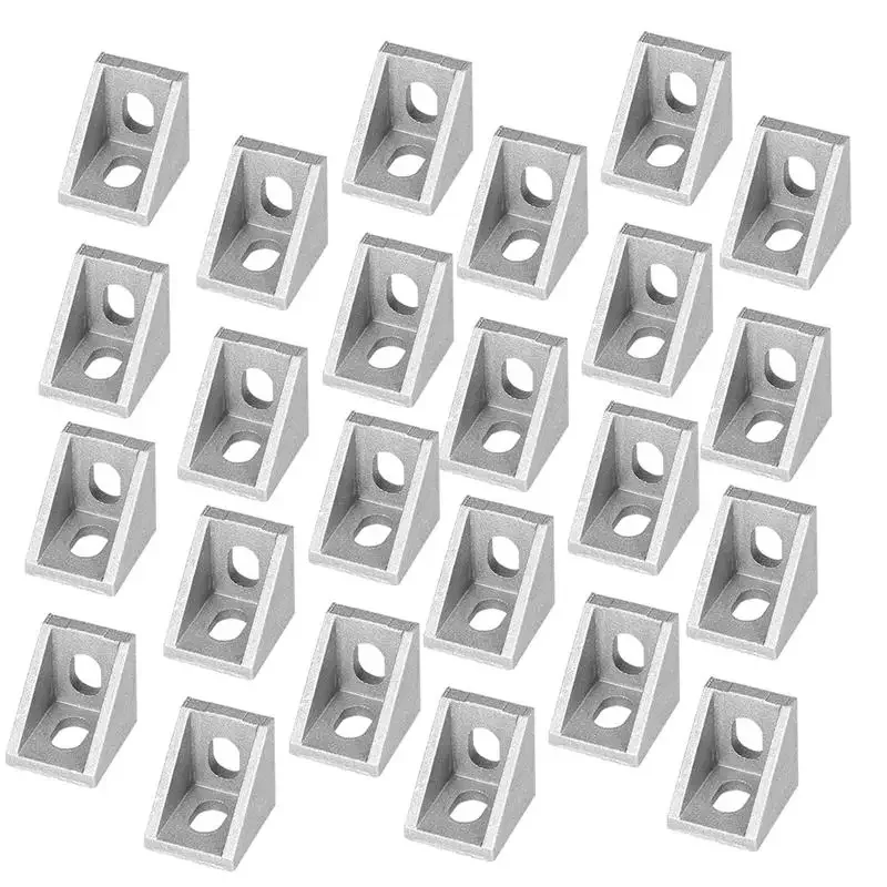 

50pcs Aluminum Alloy Corner Brackets Joint Angle L Bracket Fastener For T Slot Extrusion Furniture 2028 2020