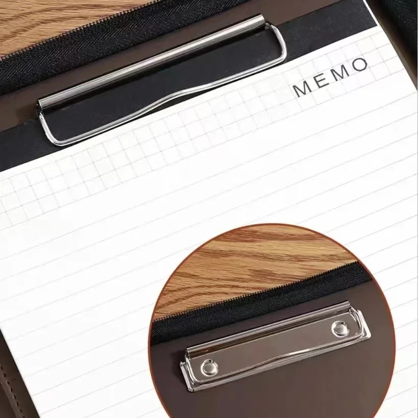 A4 Smart Reusable Padfolio Organizer Leather Planner Folder Document Holder Phone Pockets Briefcase Multifunctional for Office