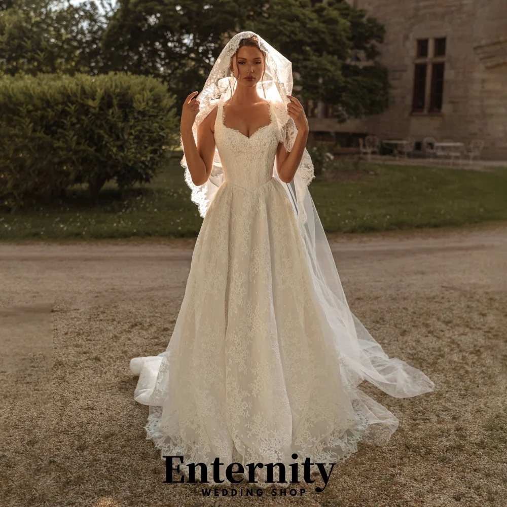 

Customized Button Wedding Dresses Elegant Sweetheart Sleeveless For Women Charming Simple Tulle Bridal Gowns Vestidos De Novia