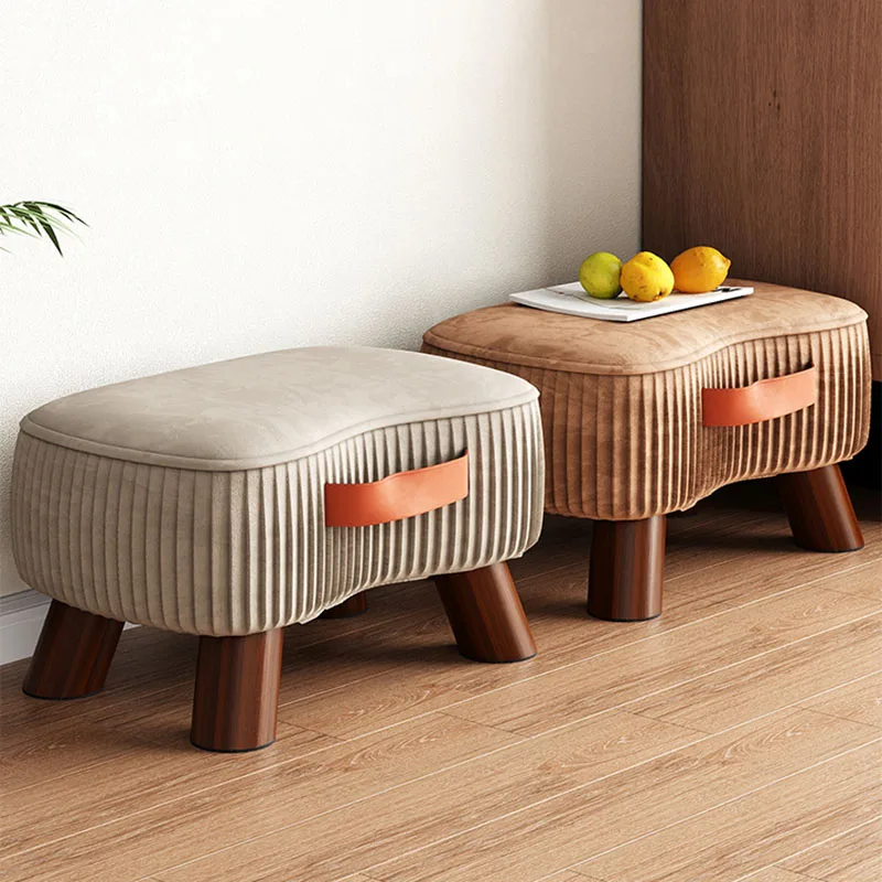 

Wooden Chairs Step Stool Living Room Small Bathroom Irregular Low Decorative Office Foot Stool Pedicure Tabouret Patio Furniture