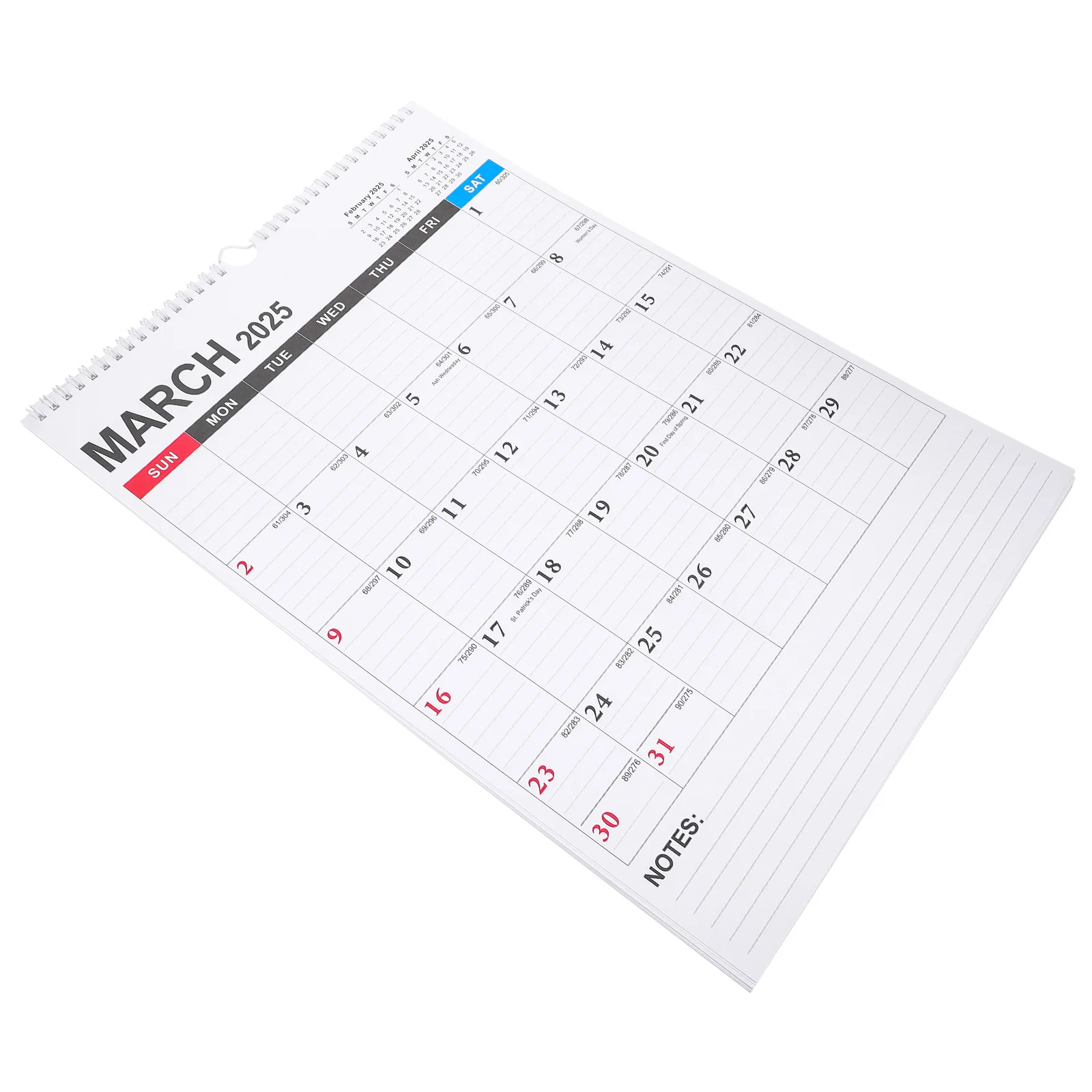 ملاحظات تقويم الحائط 2024 2025 مخطط شهري كبير قوي قابل للتمزيق تقويم معلق للمنزل والمكتب مخطط المذكرات الهدايا