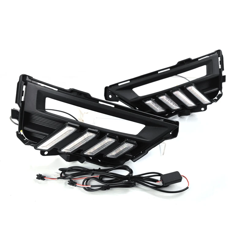 

For Honda CRV CR-V 2020 2021 2022 Car LED Daytime Running Lights Yellow DRL Dymanic Turn Signal Front Fog Lamp 12V Daylights