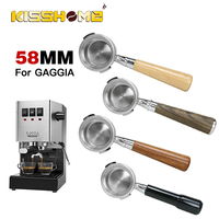 Coffee Portafilter 58mm Bottomless Filter Holder For Gaggia Classic Solid Wood Handle Barista Tools Espresso Machine Accessories