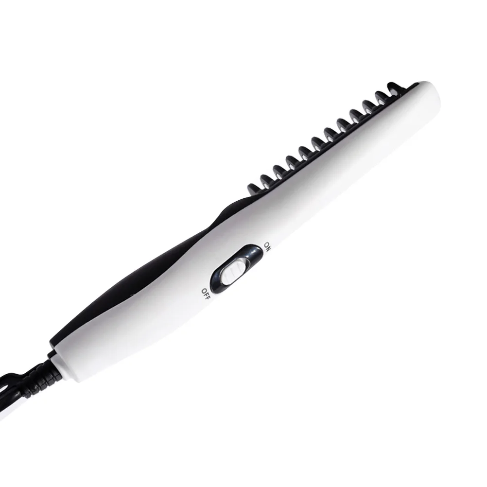 

Electric Beard Straightening Brush Fast Heating Anti-Frizz Men Women Salon Use Safe Styling Tool Uk Plug White