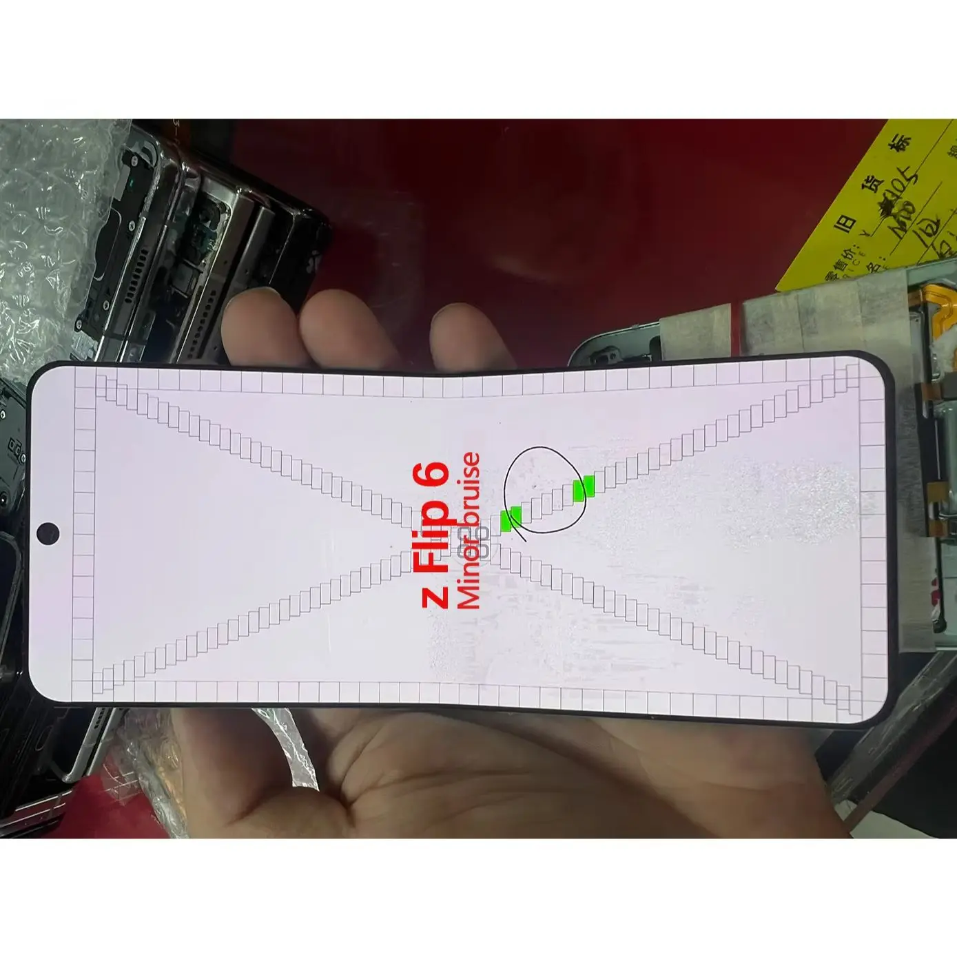 With Frame LCD For Samsung Z Flip 6 F741 F741B LCD Display Screen Display Touch Screen with Defect Digitizer Assembly PARTS
