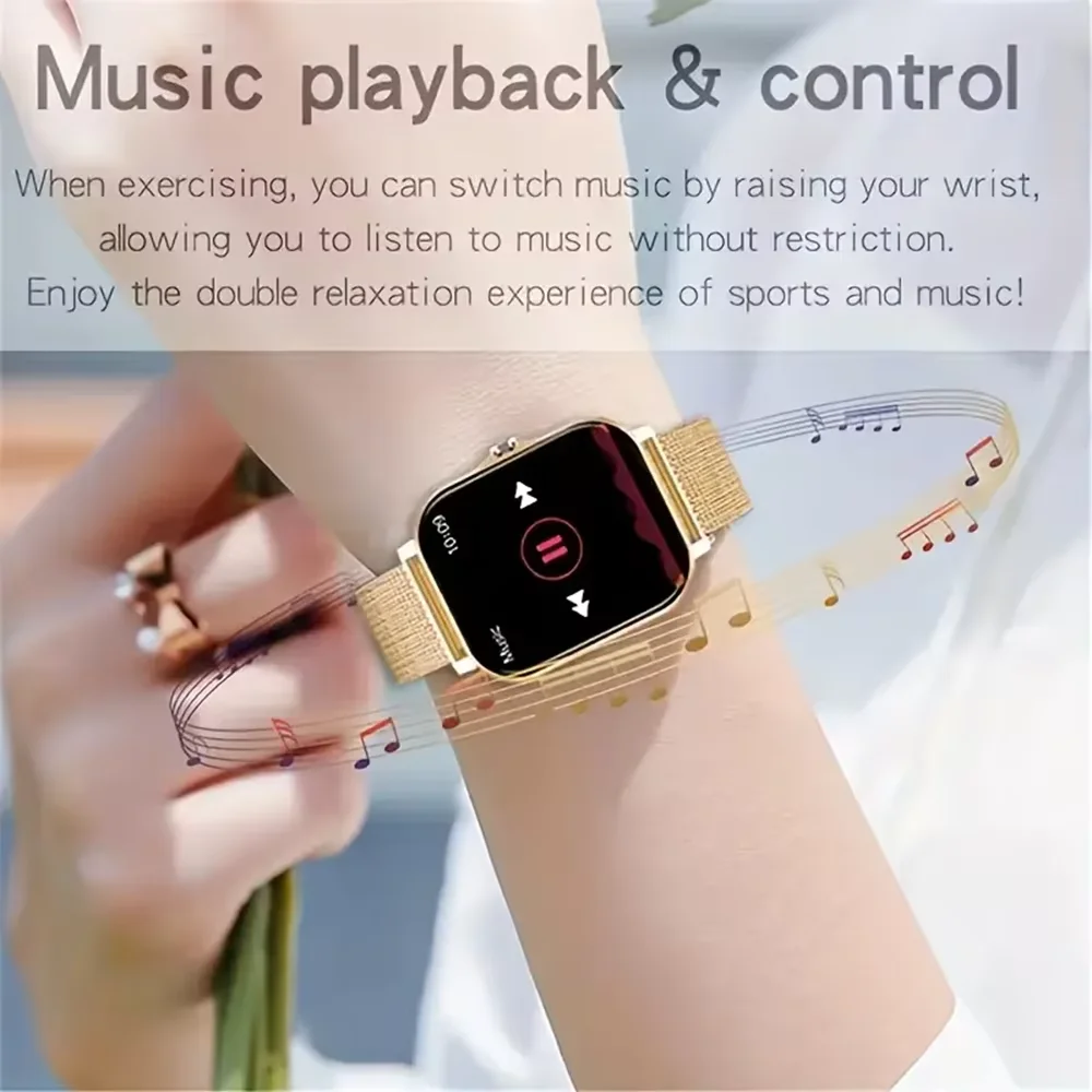 ساعة ذكية Y13 Pro Max لمراقبة معدل ضربات القلب/النوم، بلوتوث لاسلكية للتحكم بالموسيقى للرجال والنساء