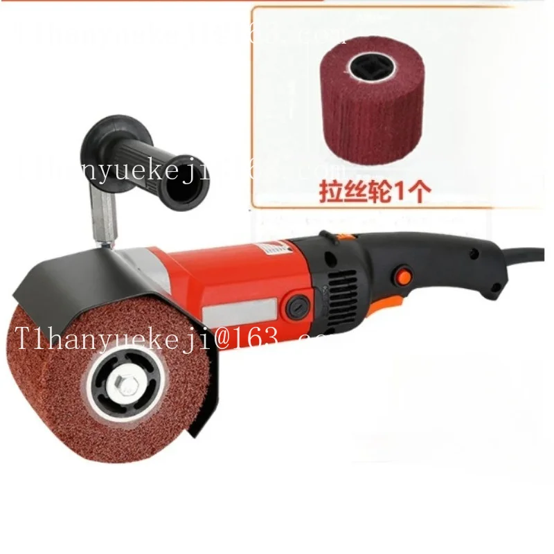 Electric speed regulating stainless steel metal wire drawing machine Small portable industrial grade polishing machine
