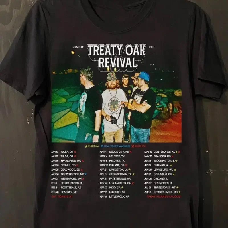 New Treaty Oak Revival Tour 2025 All Size S 5Xl T Shirt