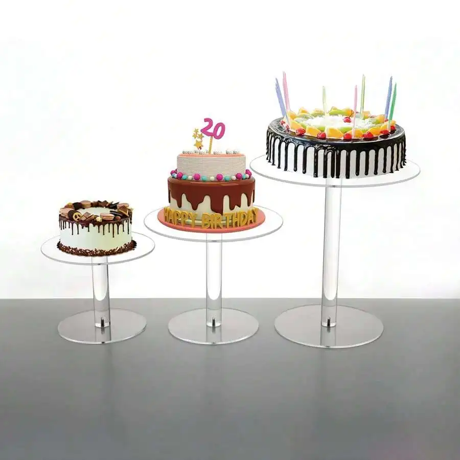 Transparent Acrylic Round Cake Stand, Transparent Cupcake Stand, Dessert Cupcake, Pastry Candy Display Rack, Suitable For Dessert Table, Birthday Party, Wedding Event