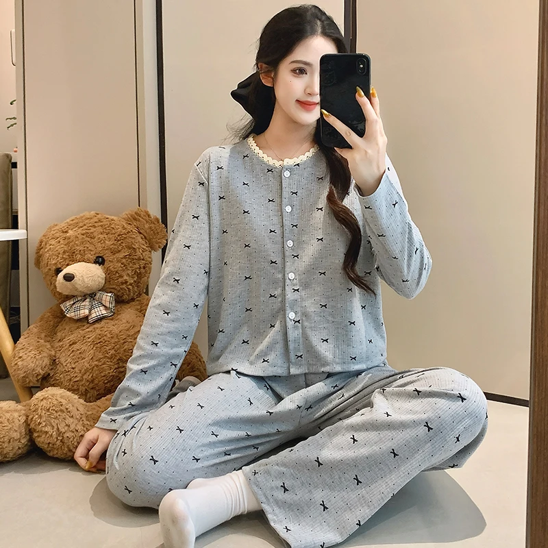 

Pajama Sets Summer Woman Hot Short Sleeve Nightwear Spring Thin Chiffon Female Sleep Set Light Breathable Airy Sexy Modern Unise