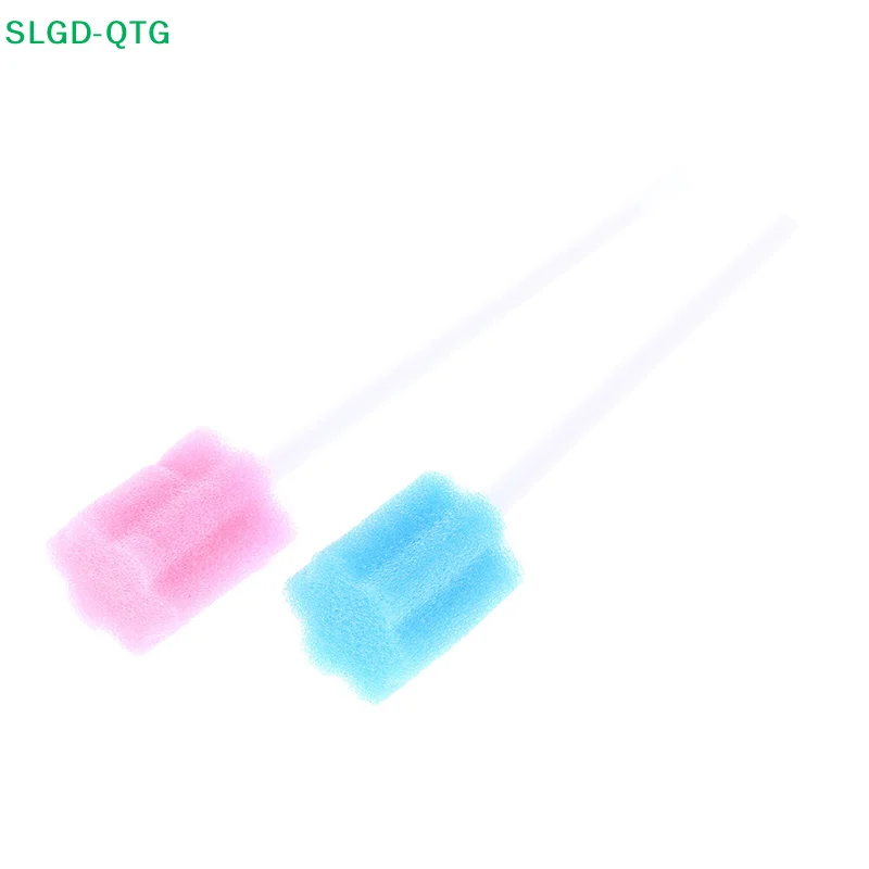 New 100Pcs Disposable Sponge Stick Oral Swabs Single Use  Stick Plum Blossom Cleaning Accessories Dental Materials