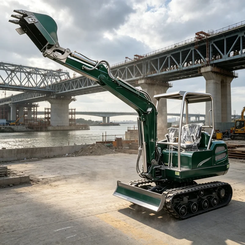 Ready To Ship Powerful Engine Wide Digging Range Mini Excavator Farm Excavator