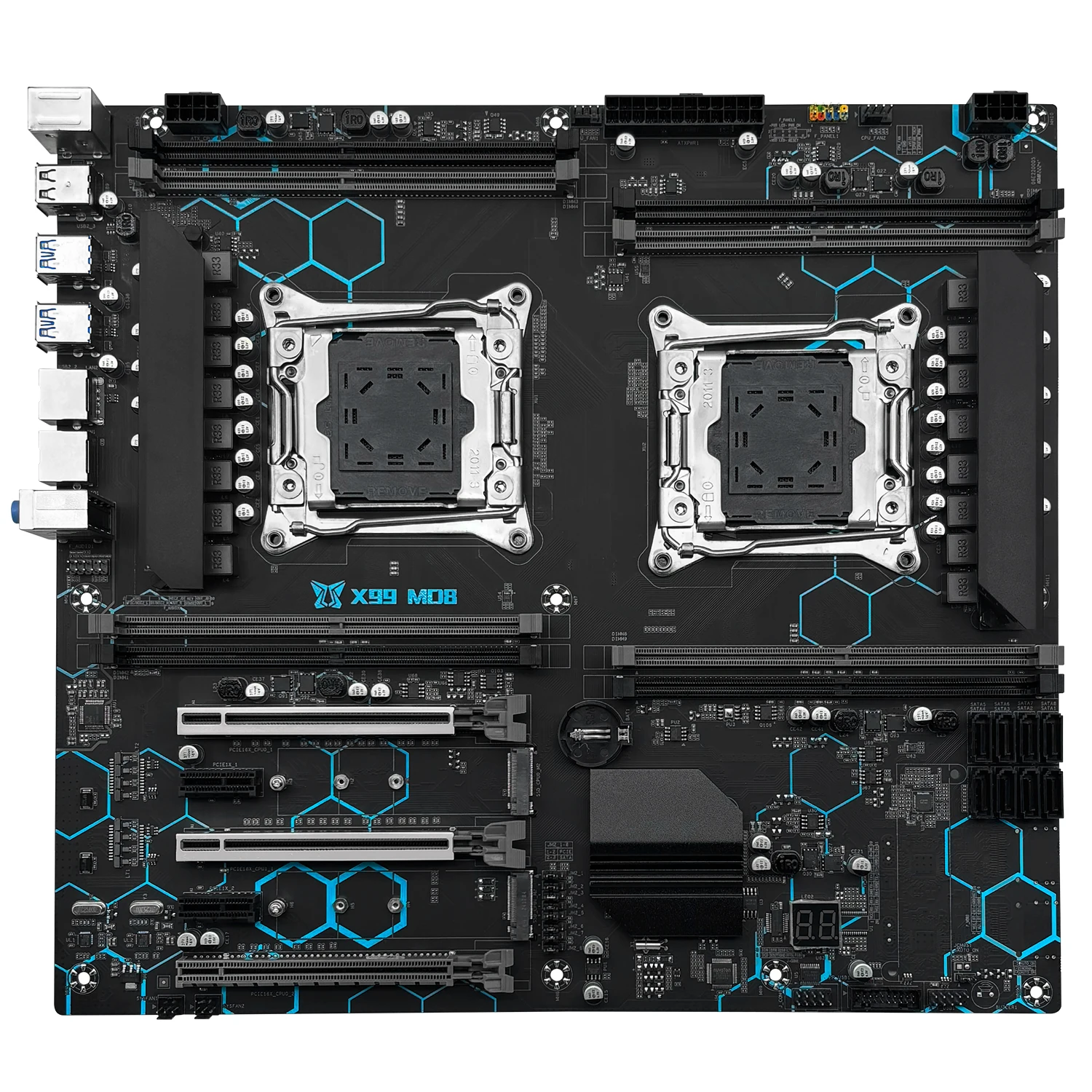اللوحة الأم MACHINIST X99 MD8 تدعم Intel LGA2011-3 Xeon E5 2698 V3 2690 V4 وحدة المعالجة المركزية المزدوجة وذاكرة الوصول العشوائي DDR4 NVME SATA M.2 E-ATX #5