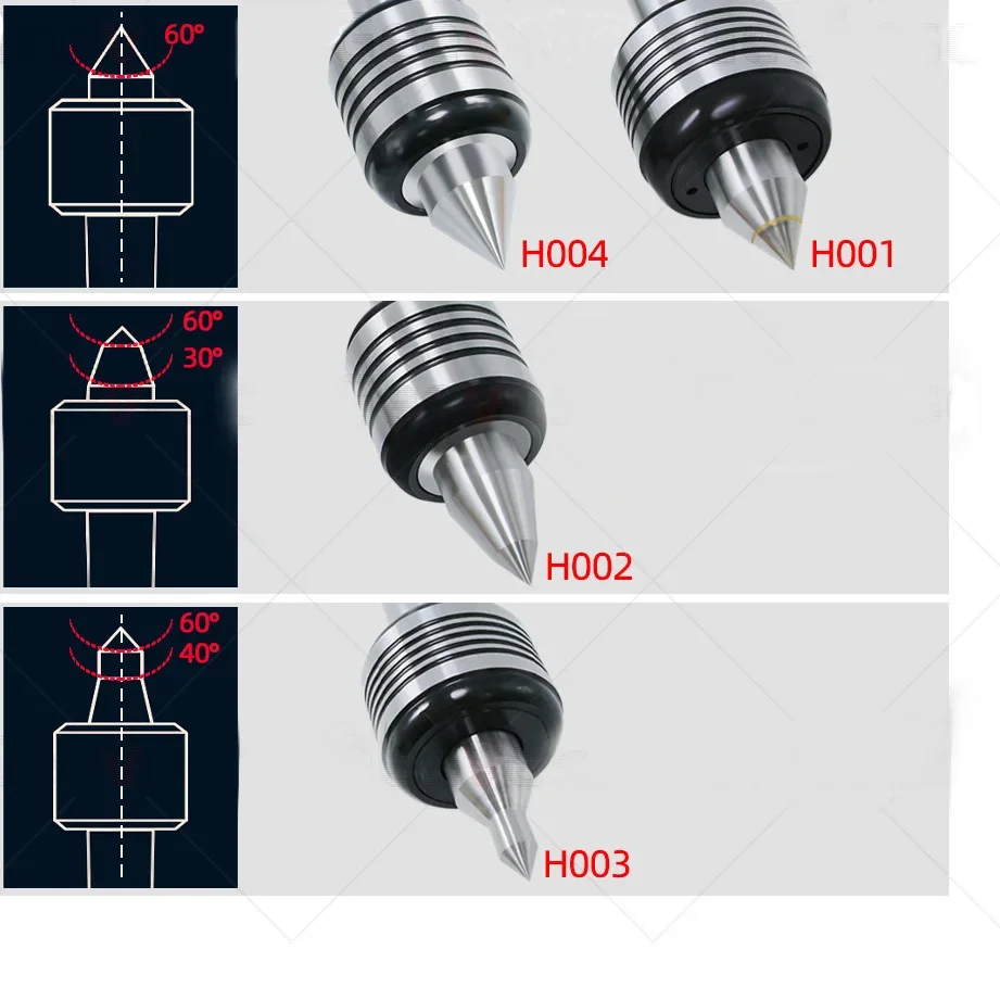 Imagem -06 - Morse Torno Cnc Rotary Center Cabeça Cone Duplo Live Center For Morse Turning Center Standard Mt2 Mt3 Mt4