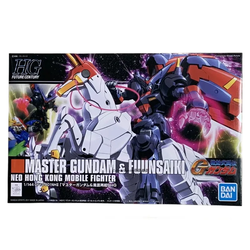 Original Genuine Bandai Anime MASTER GUNDAM & FUUNSAIKI HGFC 1:144 Assembly Model Toys Action Figure Gifts Collectible Ornaments