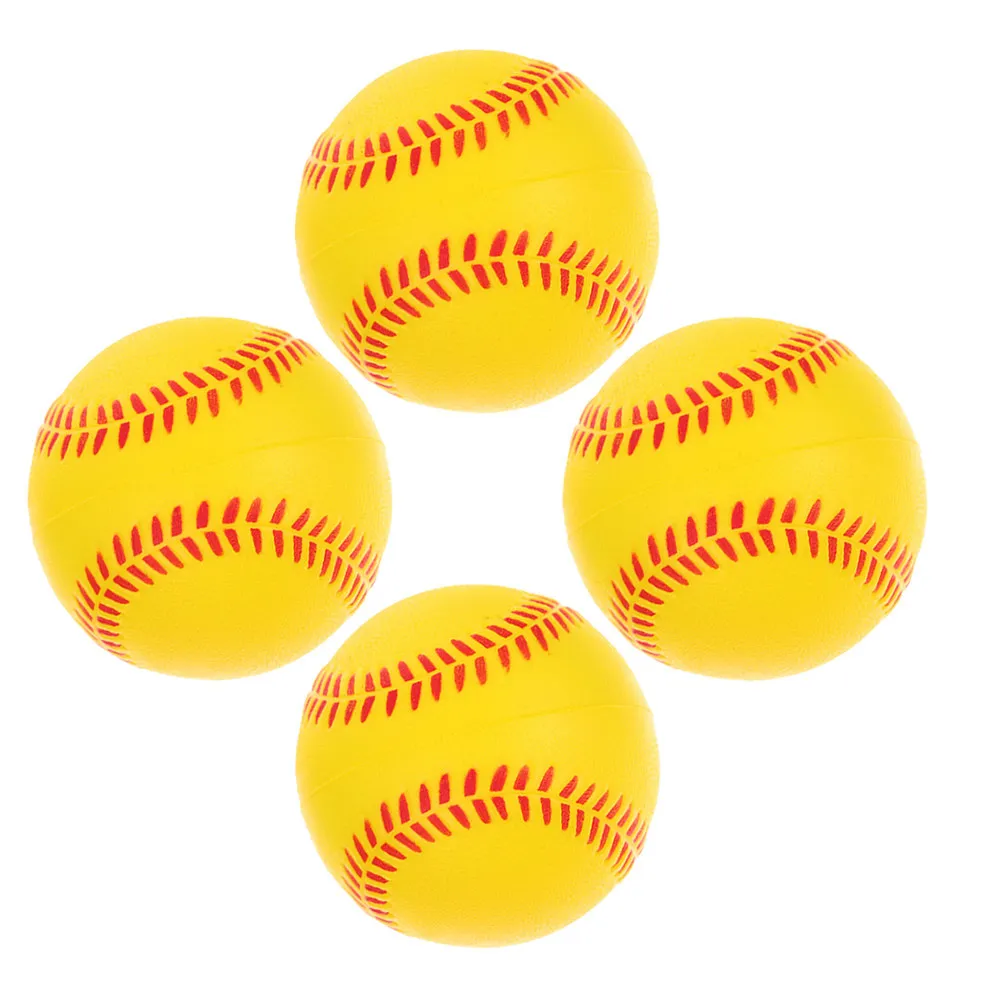 

4Pcs Training Baseballs PU Sponge Soft Softballs for Practice Teenagers Indoor Outdoor Sports Training Balls Practice Baseballs