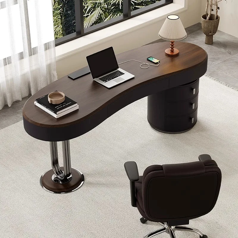 Modern Storage Computer Desks Luxury Elegant Adult Notebook Gaming Desk Office Executive Wooden Escritorio Ordenador Furniture