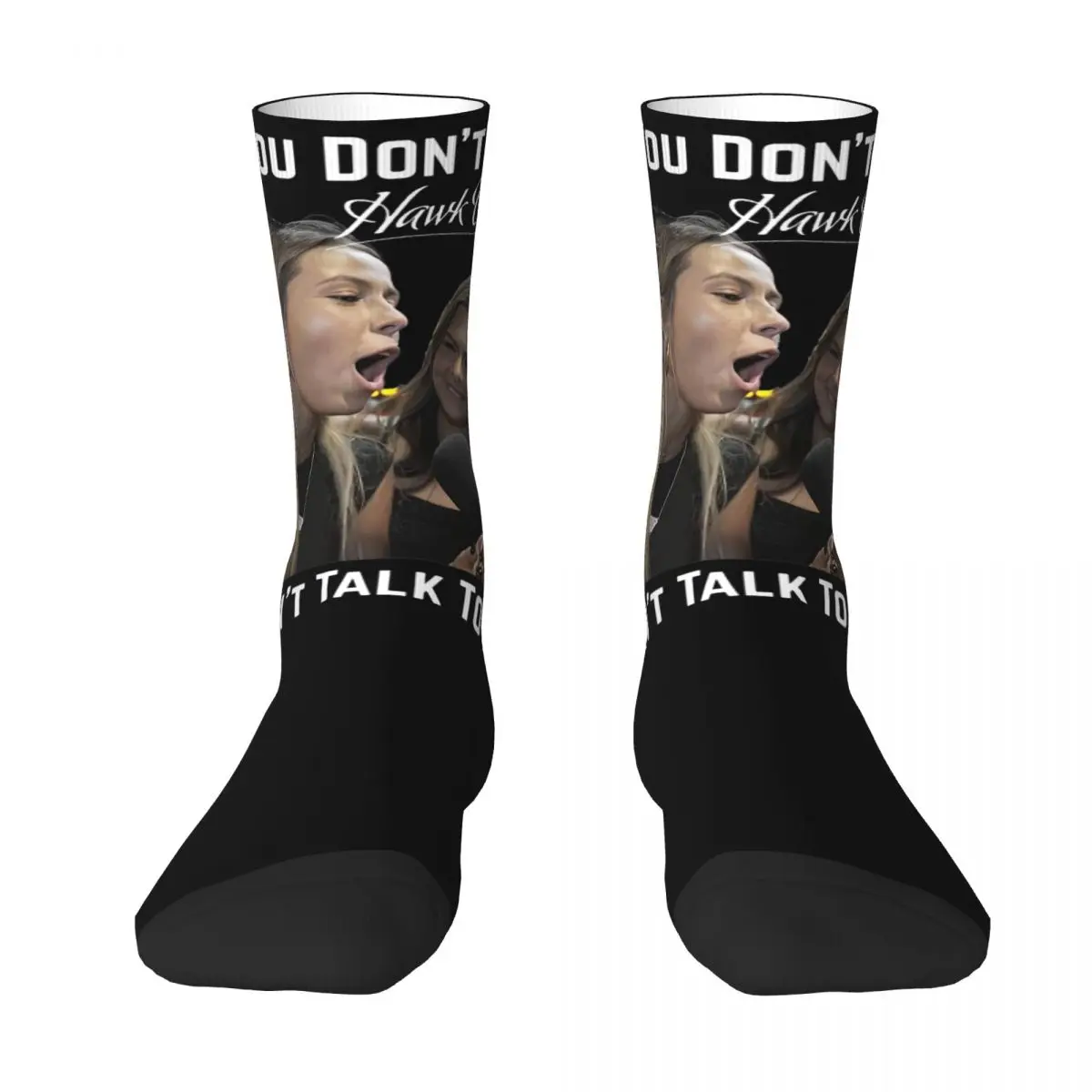 Unisex 2024 Hawk Tuah Spit On That Thang Meme Outfits Socks Hailey Welch Quote Breathable Socks Fashion For Casual Wear