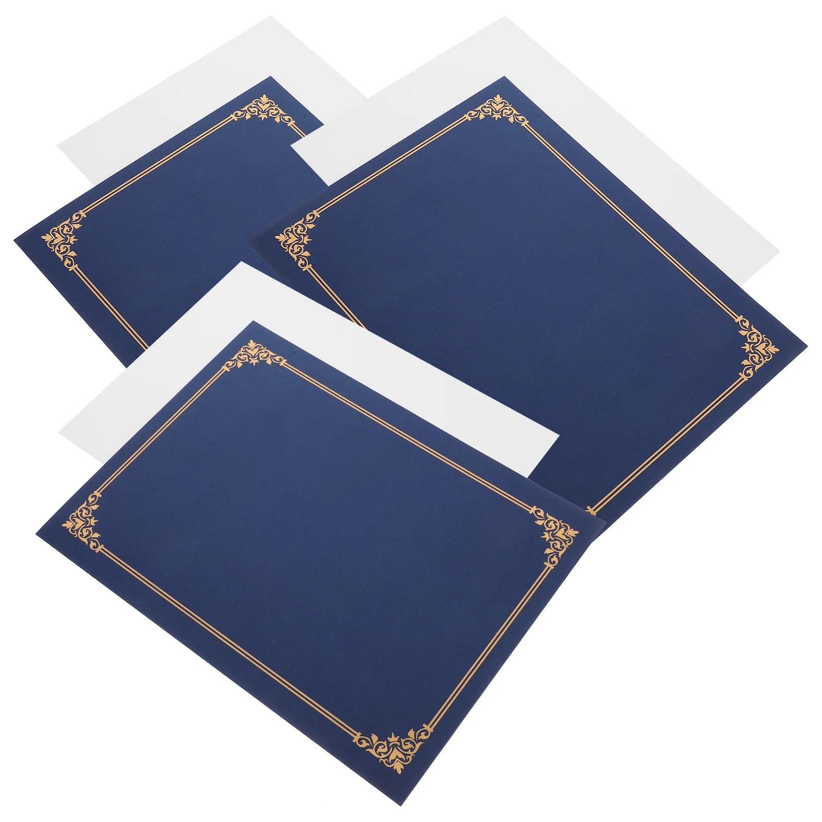 3 Sets Zertifikatshülle aus Papier, Auszeichnungshalter, elegantes Design für Zertifikate, Diplome, Geschäftspräsentationen, Schutz