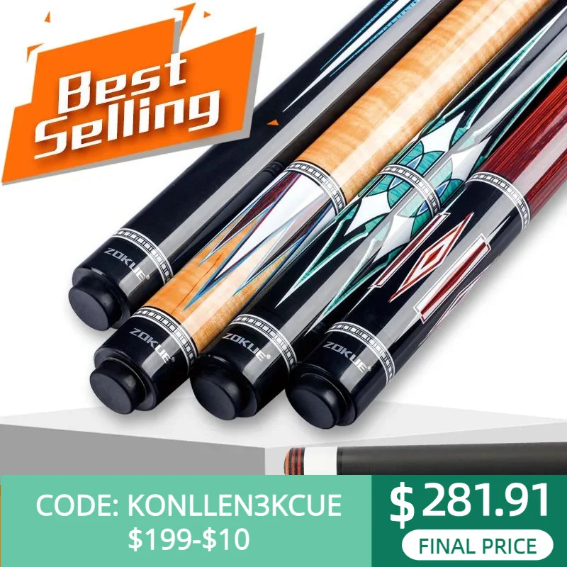 

ZOKUE KONLLEN Carom Billiard Cue 12mm 142cm Carbon Fiber Shaft Maple Shaft Korean 3 Cushion Cue Carom Cue Technology Libre Cue