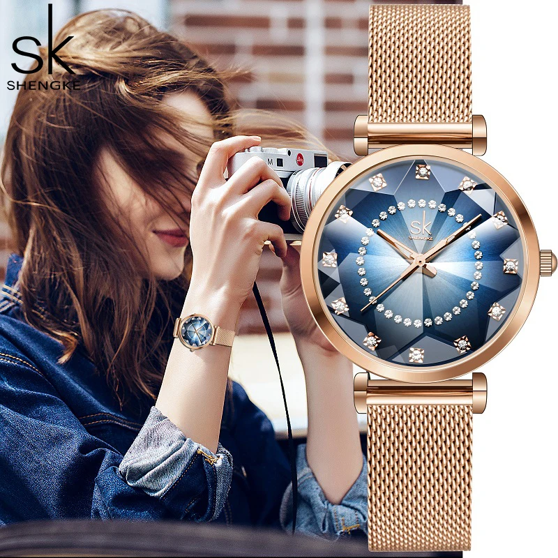 Shengke Fashion Watches For Women Ladies Luxury TOP Brand Woman Quartz Wristwatches Female Gifts Watch Reloj Mujer Dropshipping