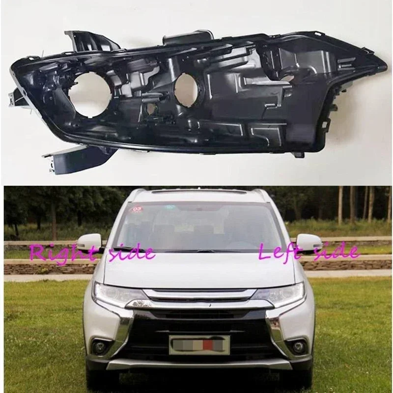 

Headlight Base for Mitsubishi Outlander 2016 2017 2018 Headlamp House Car Rear Base Front Auto Headlight Back House