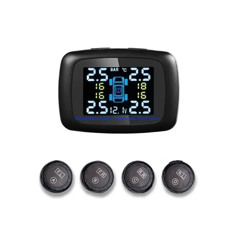 H7BD Tire Pressure Monitoring System with Voice Alarm 0-3.5Bar Adjustable 2