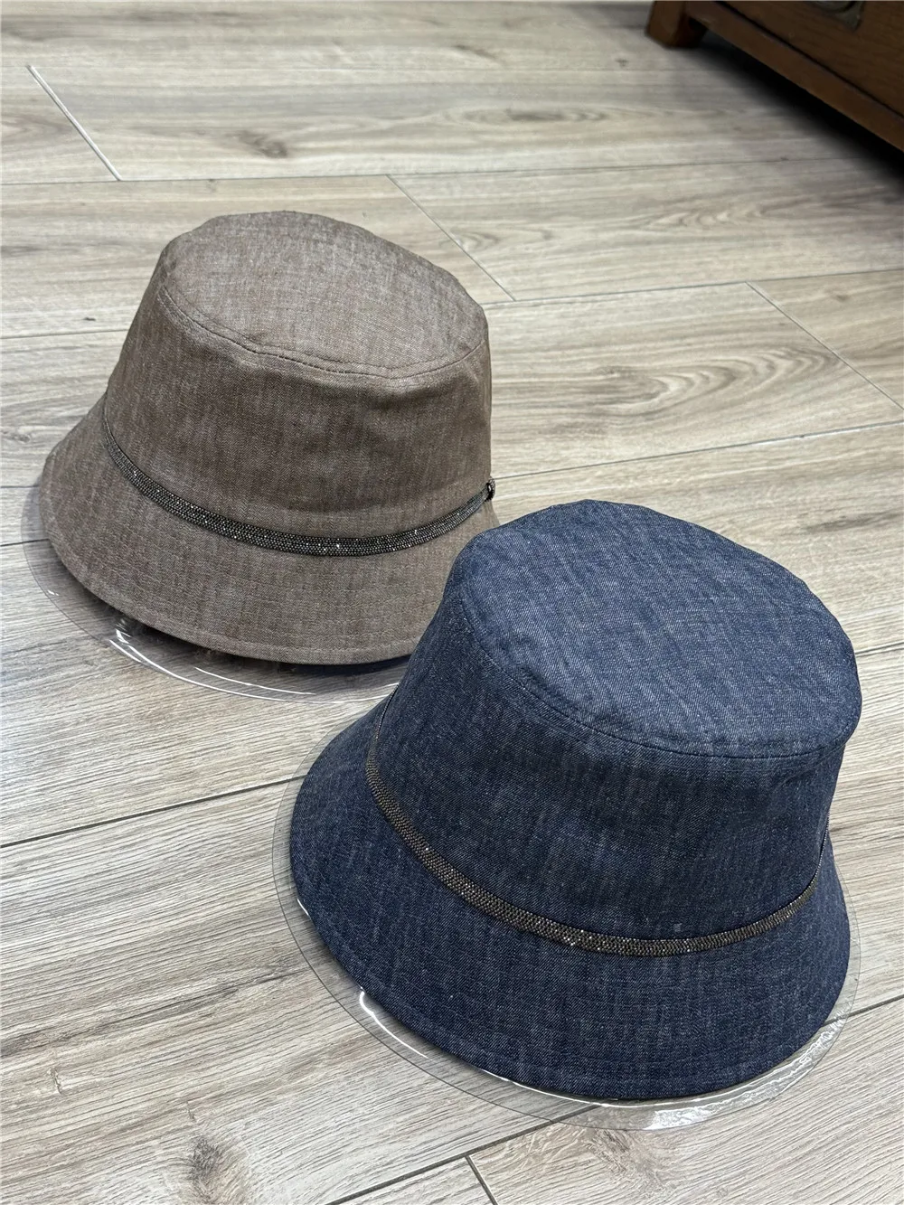Women's Classic Beaded Baseball Hat Outdoors Travel Bucket Cap