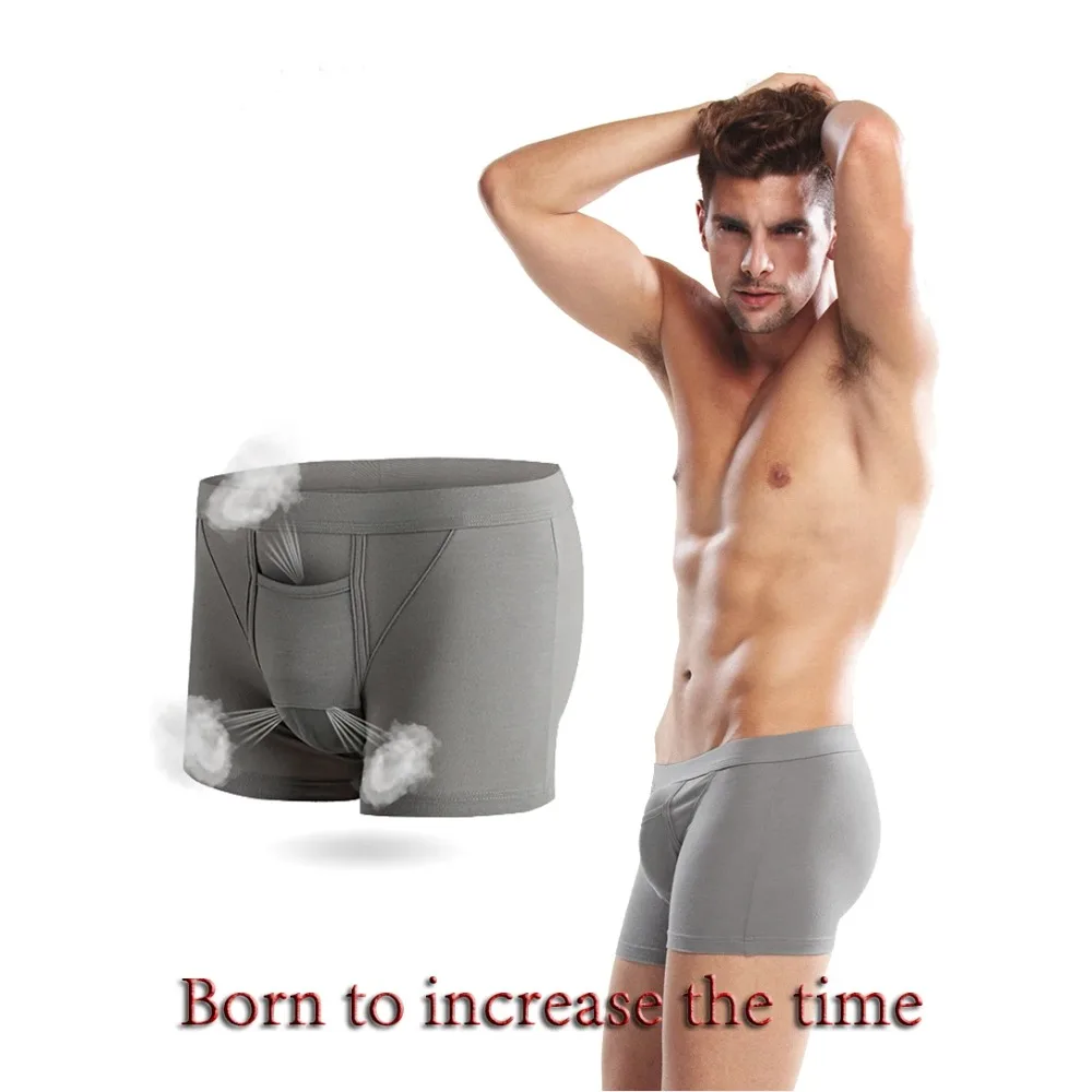 Penile Hole Briefs Men U Convex Boxer, Sissy Panties Mens, Gay Underpants, Big Pouch Boxershorts Male Have Sex for Longer Time