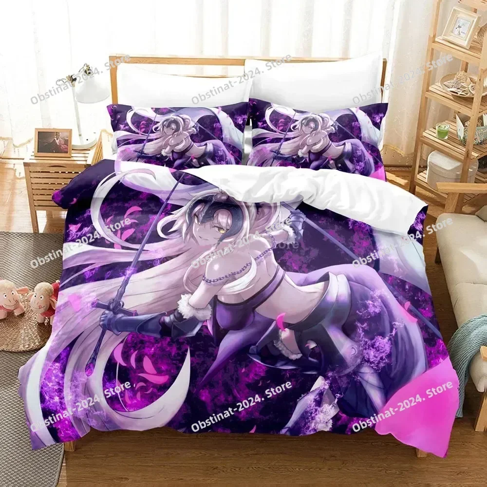 

Anime FATE Nero Bedding Set Saber Duvet Cover Full Queen King Size Pillowcase Bed Printed Bed Set Aldult Kid Bedroom Single Twin
