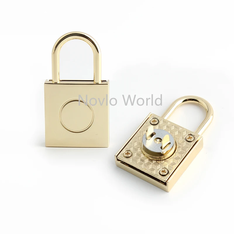 2-10Sets Metal Magnetic Square-shaped Closure Locks For Bags Shoulder Strap Belt Purse Padlock Decorative Buckles Accessories