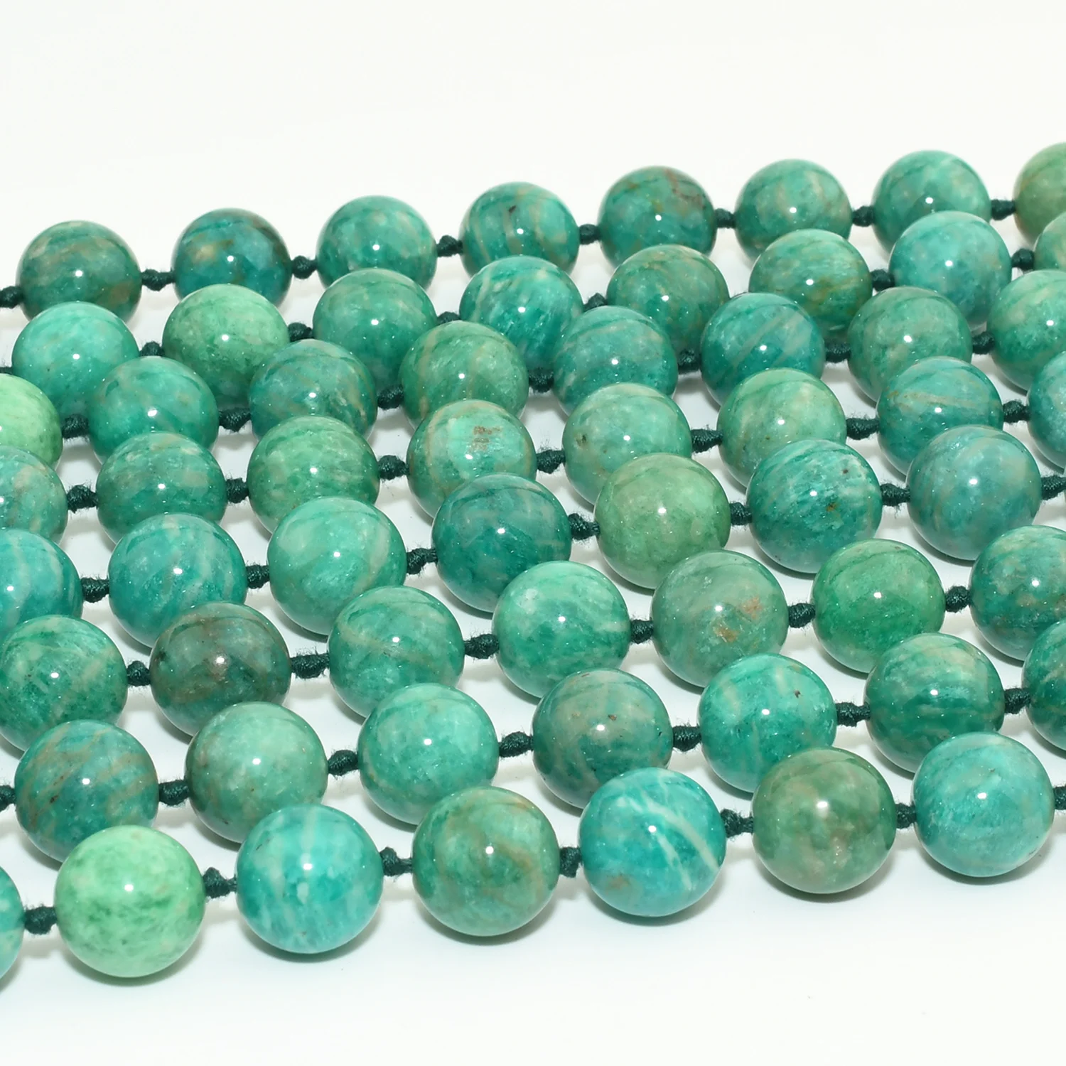 Natural Amazonite From Russia Round Beads 10mm-10.5mm,11.5mm-12mm, 13.5mm-14mm