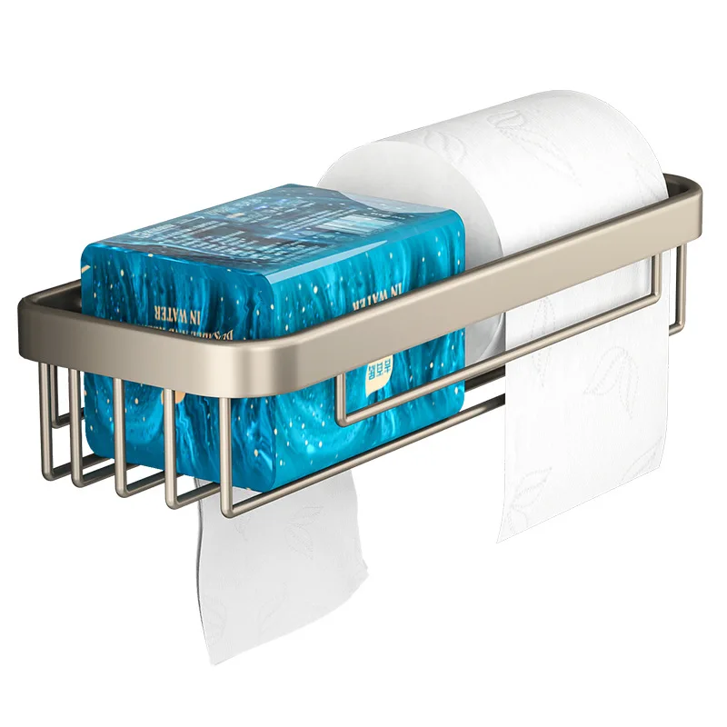 

Gun Grey Toilet Punch-free Tissue Box Roll Paper Box Toilet Roll Paper Wall-mounted Storage Rack