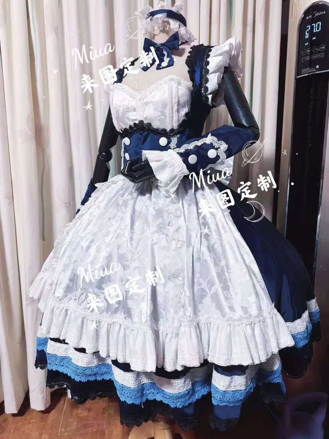 COSMART Azur Lane Belfast English Maid Dress Cosplay Costume Cos Game Anime Party Uniform Hallowen Play Role Clothes Clothing