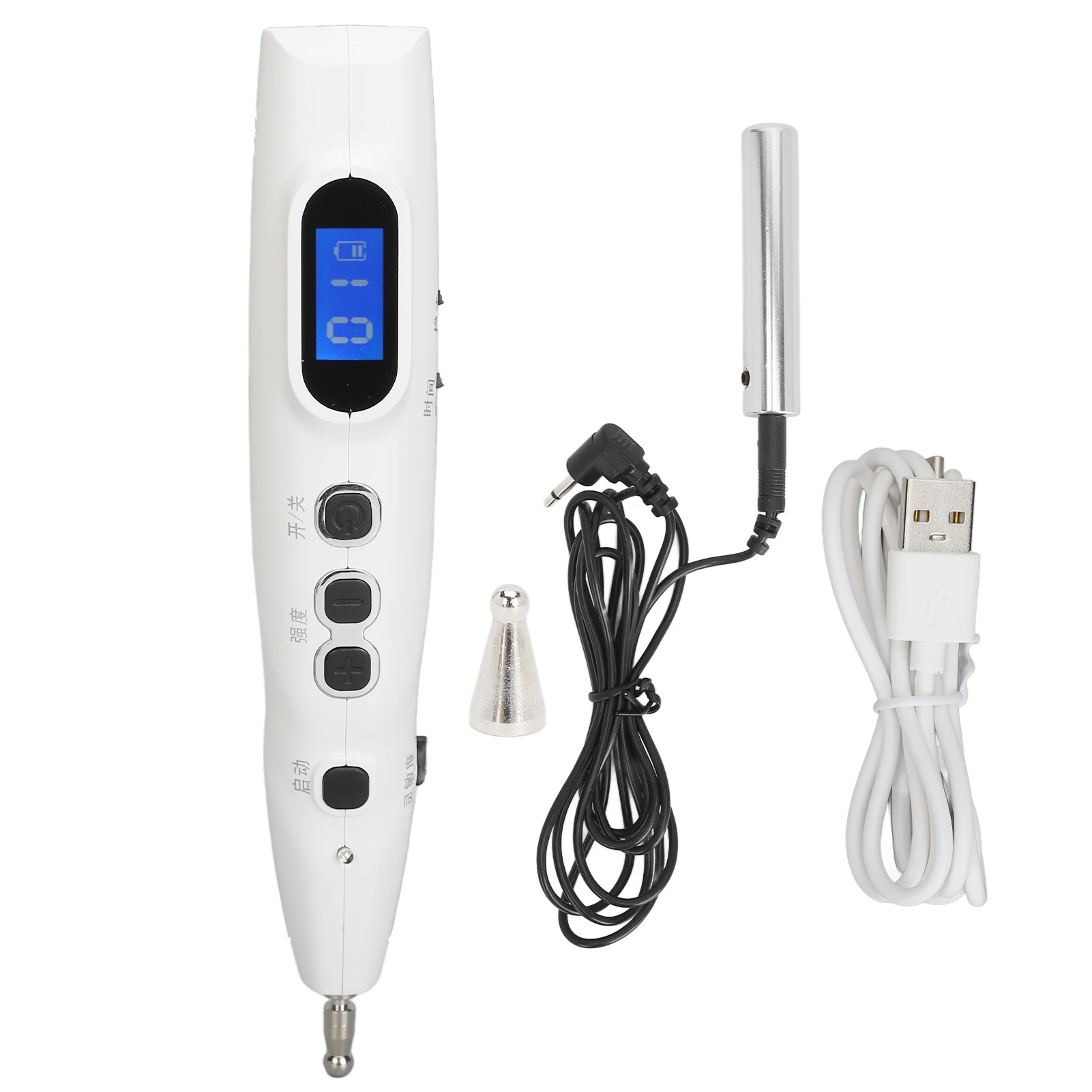 Electric Acupuncture Massage Pen 20 Strength 3 Modes Acupoint Meridians Massager Pen USB Rechargeable Electronic Acupuncture Pen