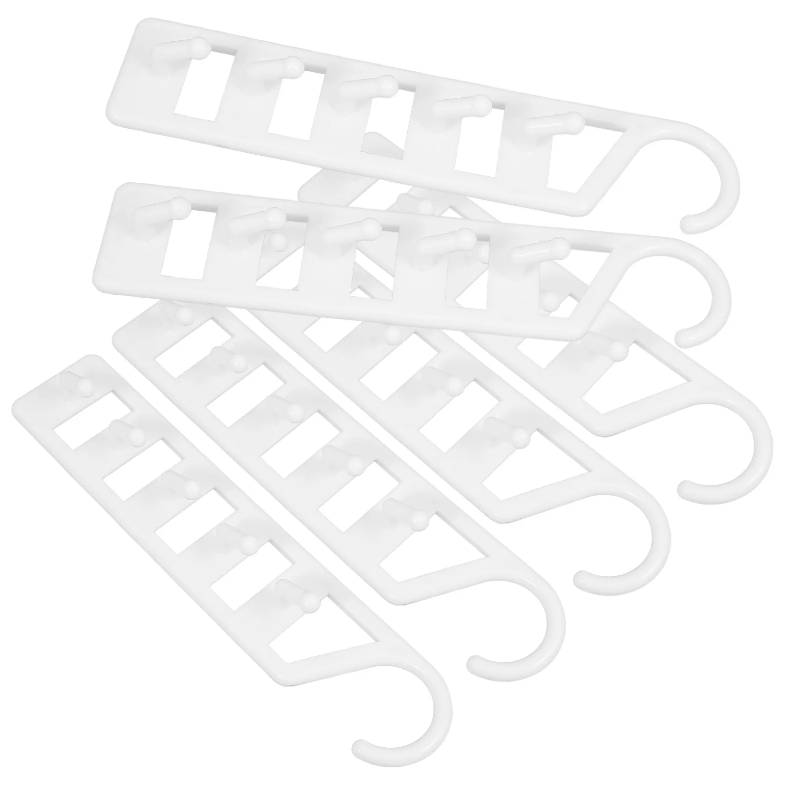 

6Pcs Space Saving Hangers Heavy Duty Plastic Multi Garment Organizer Vertical Closet Storage Shirts Pants Sweaters Dorm