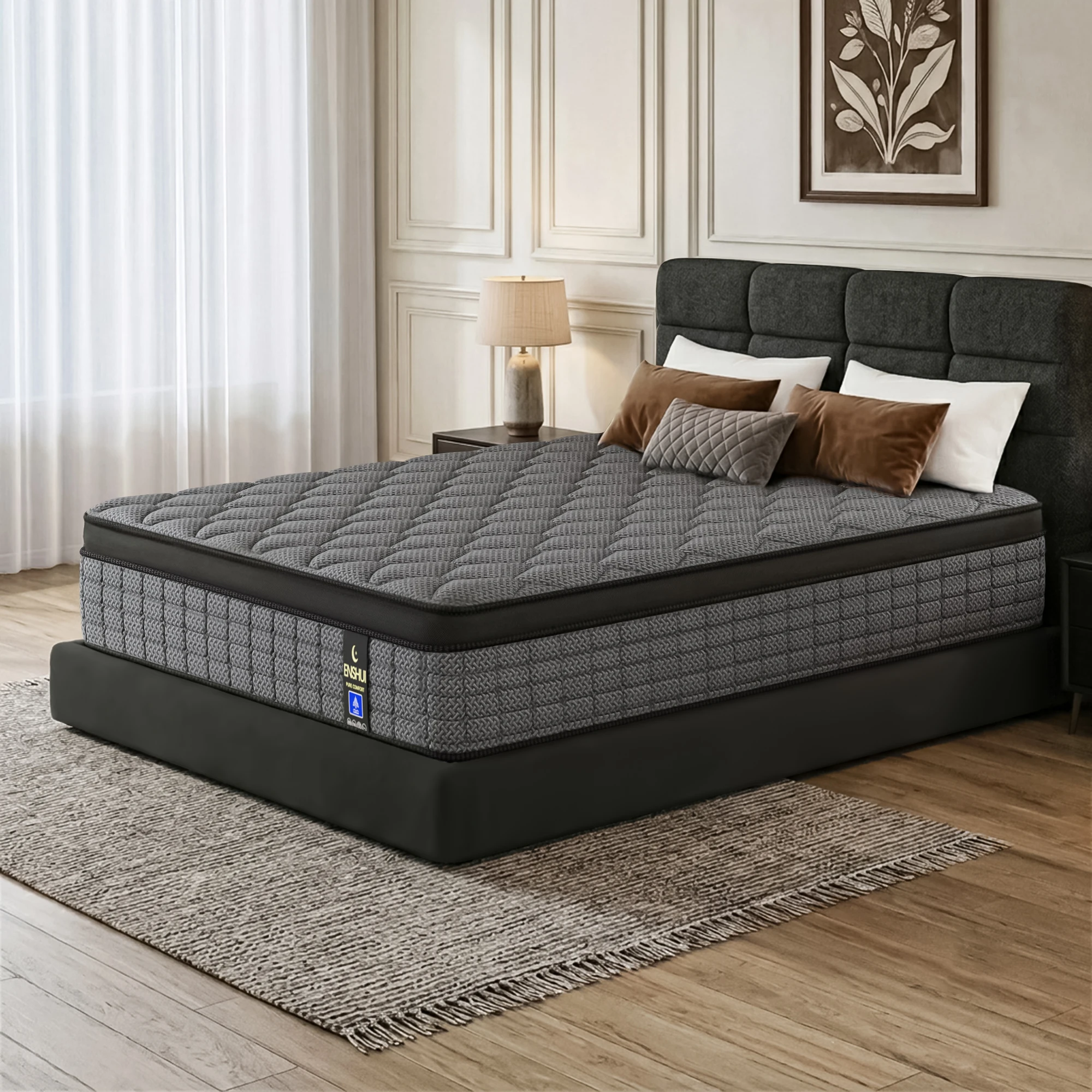مرتبة هجينة بحجم كوين 12/14 بو - مراجعة Memory Foam Mattress In A Box Queen وسعره