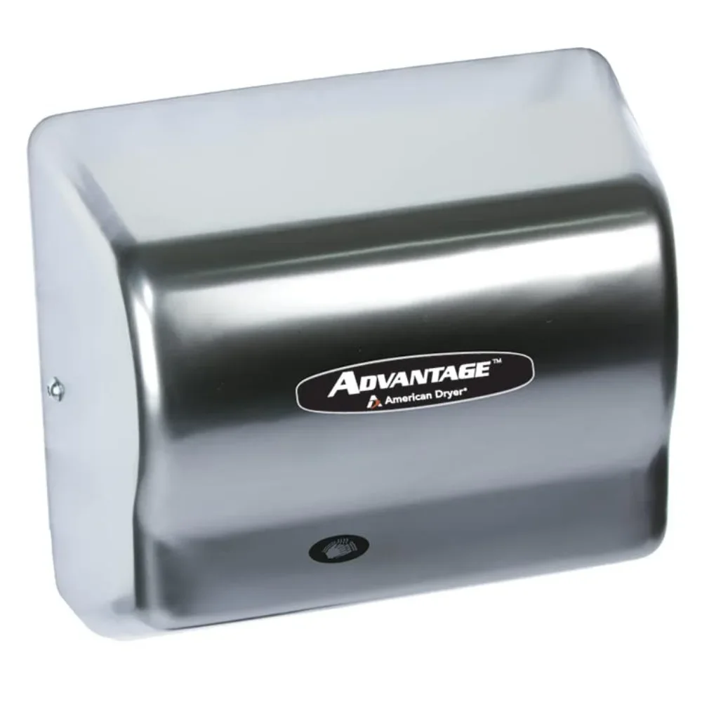 Stainless Steel Standard Automatic Hand Dryer, 4 Brush Finish, 1/8 HP Motor, 100-240V, Brushed/Satin