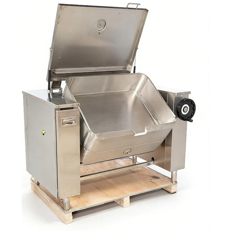 Commercial Frying Pan Tilting Cooker with High Rim, Suitable for Stir-frying Stewing and Boiling Food Processing Machine