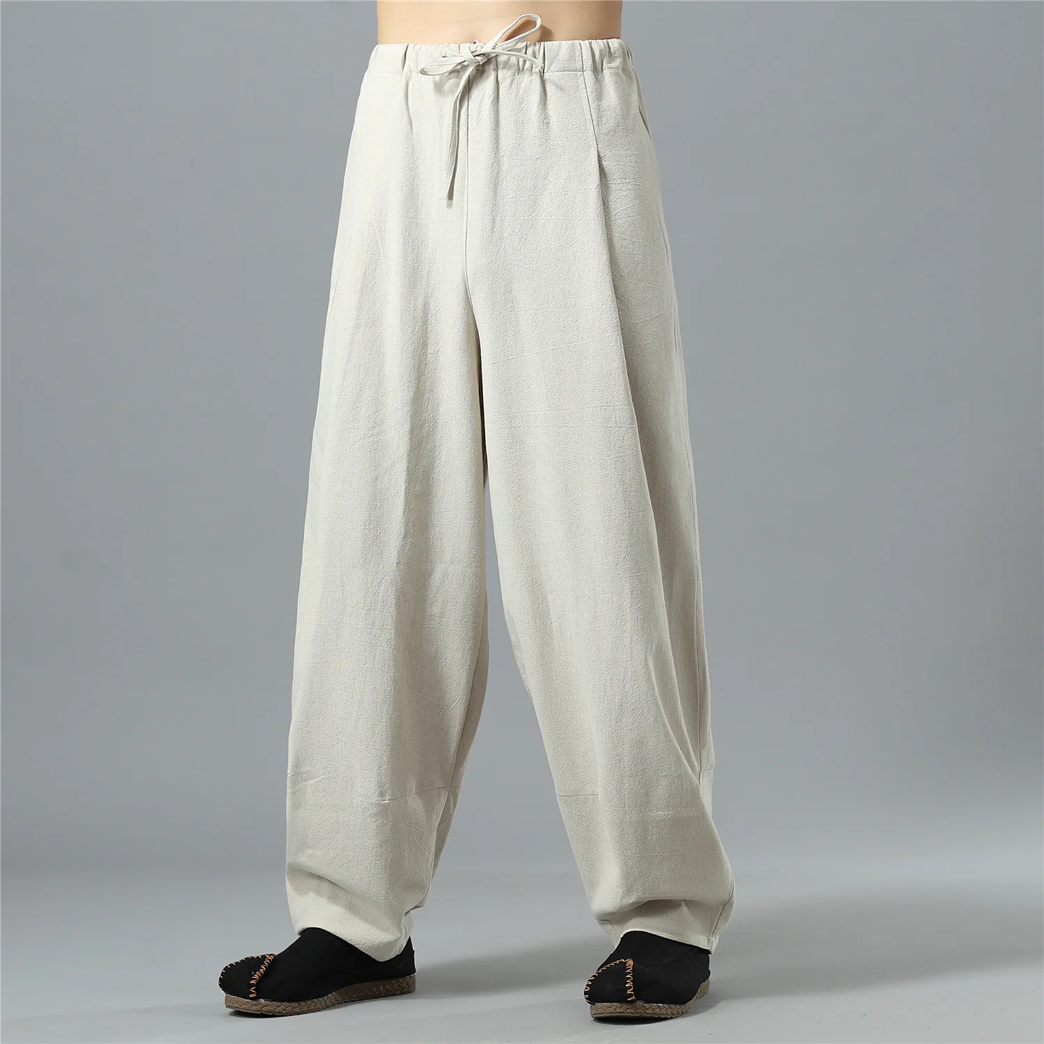 Autumn and Winter New Cotton Linen Men's Casual Pants Bloomers Style