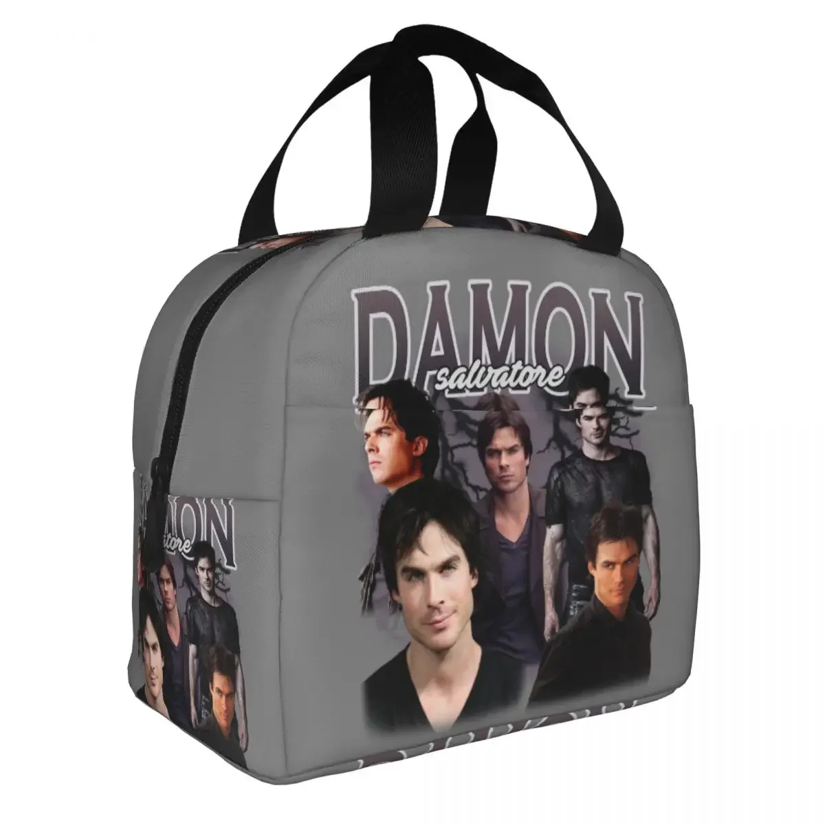 Custom The Vampire Diaries Insulated Lunch Bag Women Leakproof Ian Somerhalder Cooler Thermal Lunch Tote Office Picnic Travel