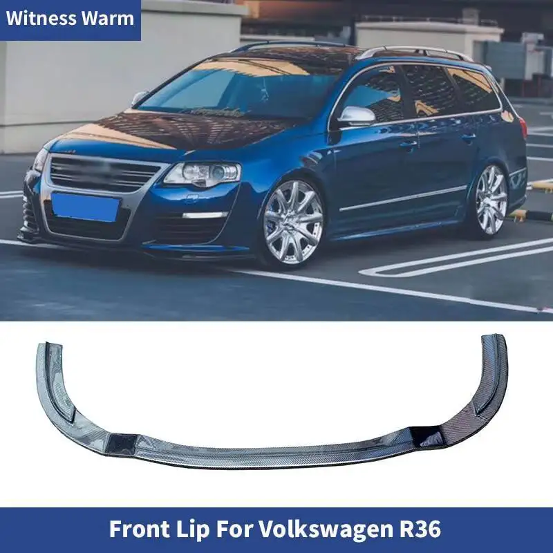 Carbon Fiber Front Bumper Lip Spoiler Splitter Car Styling Fit for Volkswagen R36 Car Body Kit 2010-2012