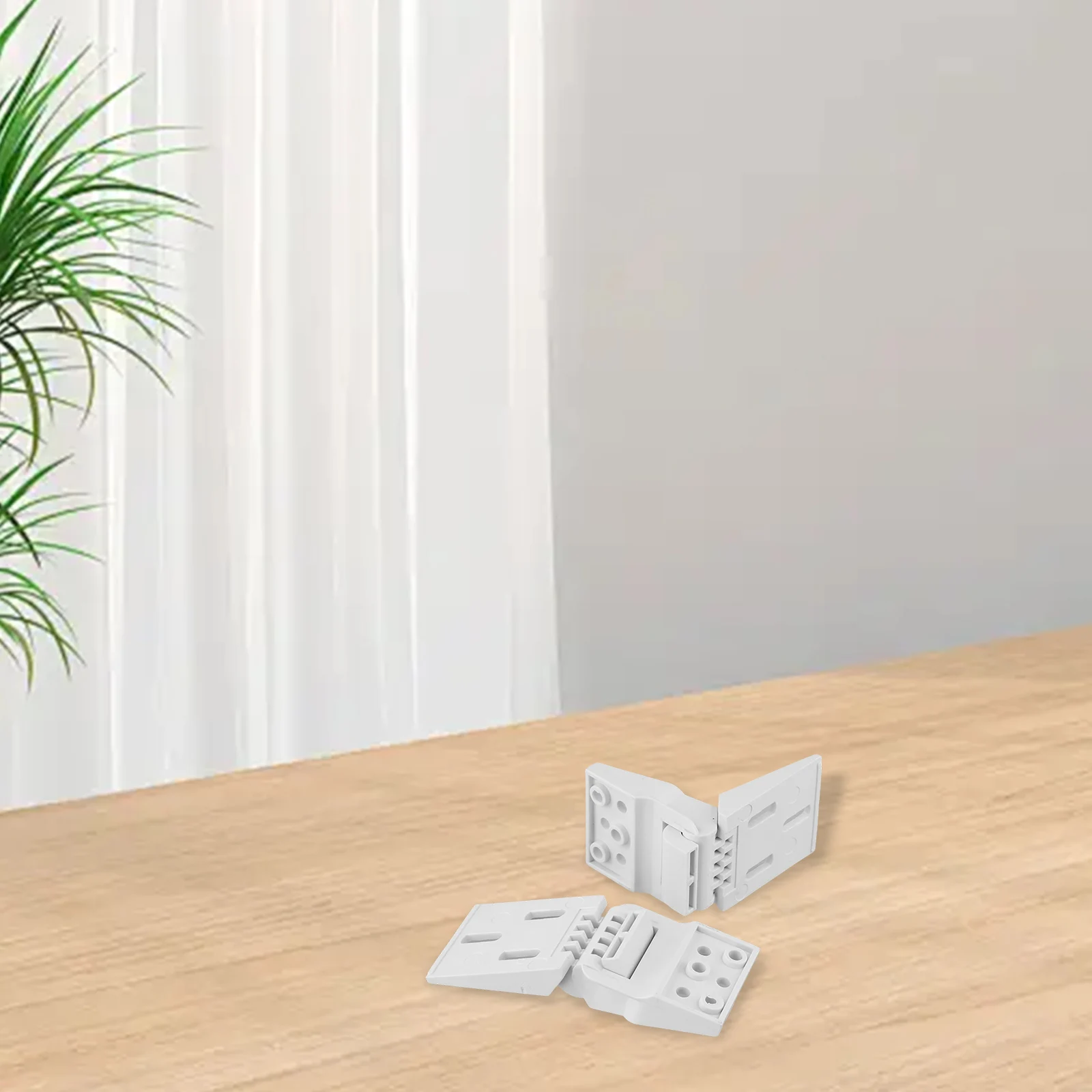 Plastic Folding Chest Door Hinges 2 Pack with Six Hole Design for Controlled Opening and Closing of Lid or Storage Chest